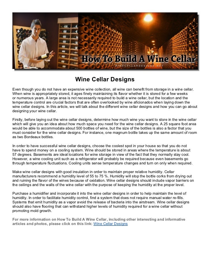 Wine Cellar Designs
