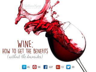 WINE:
how to get the benefits
(without the downsides)
5379845 13 30
 