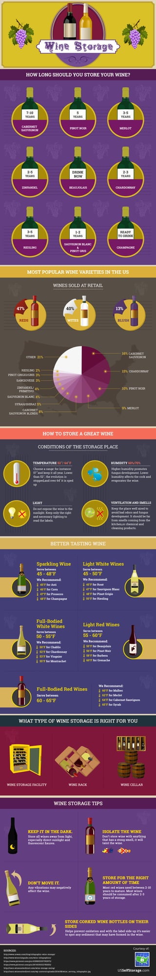 Wine storage-infographic
