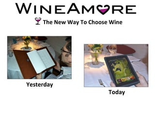 The New Way To Choose Wine




Yesterday
                          Today
 