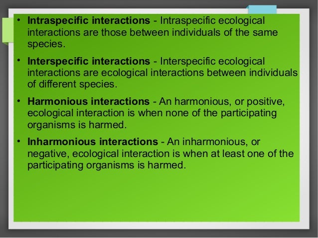 Ecological Interactions Mutualism Commensalism Neutralism