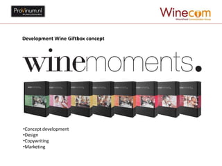 Development Wine Giftbox concept




•Concept development
•Design
•Copywriting
•Marketing
 