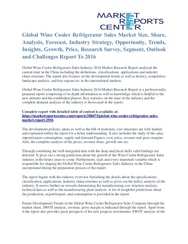 wine cooler refrigerator sales market share growth opportunity and
