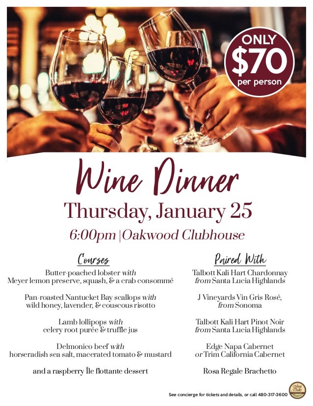 wine dinner flyer