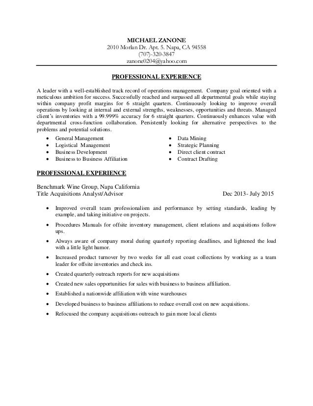 resume industry