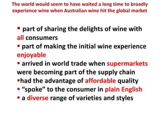 Wine market - constant change for consumer