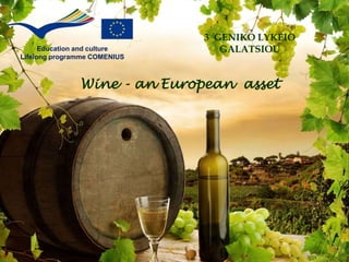 Wine - an European asset
3 GENIKO LYKEIO
GALATSIOUEducation and culture
Lifelong programme COMENIUS
 