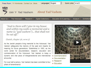 Update on the Jewish Heritage Network