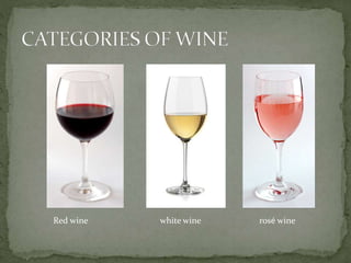 Red wine white wine rosé wine
 