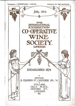 Wine society list July 1914