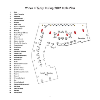 Wines of Sicily Tasting 2012 Table Plan




                   ii
 