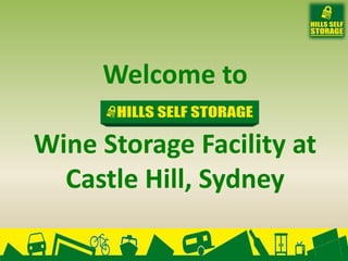 Welcome to
Wine Storage Facility at
Castle Hill, Sydney
 