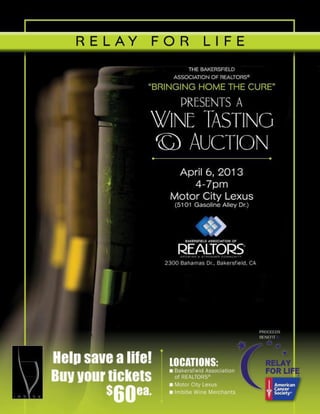 Wine Tasting Fundraising Poster