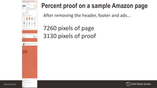 @crestodina
Percent proof on a sample Amazon page
After removing the header, footer and ads...
7260 pixels of page
3130 pixels of proof
 