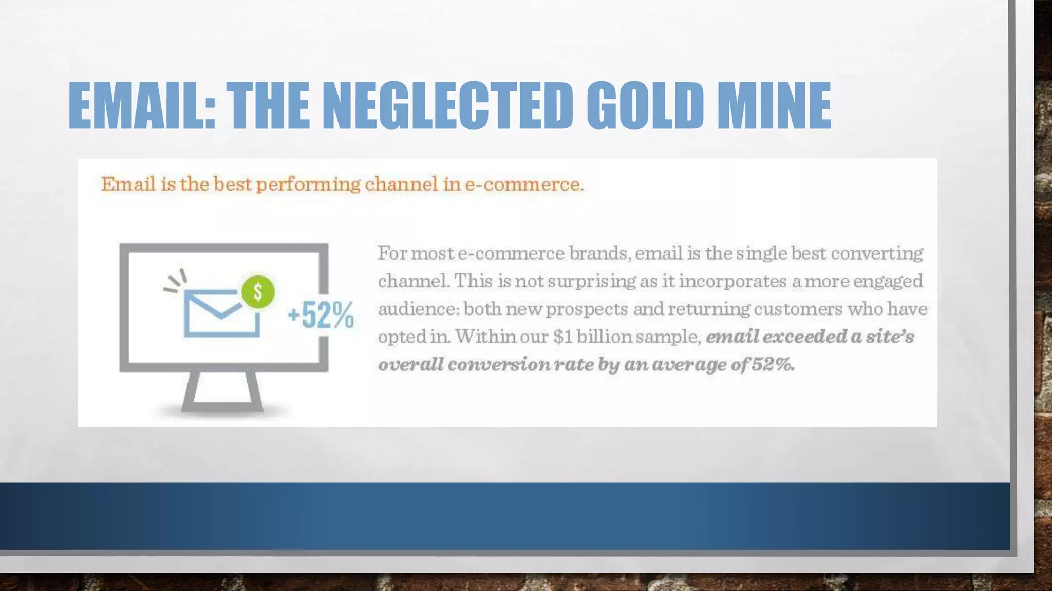 EMAIL: THE NEGLECTED GOLD MINE
 
