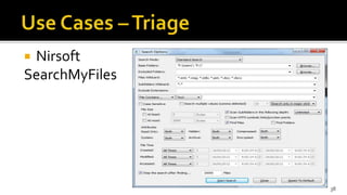  Nirsoft
SearchMyFiles
38
 