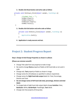 Windows Forms For Beginners Part - 1 | PDF