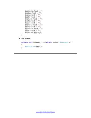 Windows Forms For Beginners Part - 1 | PDF