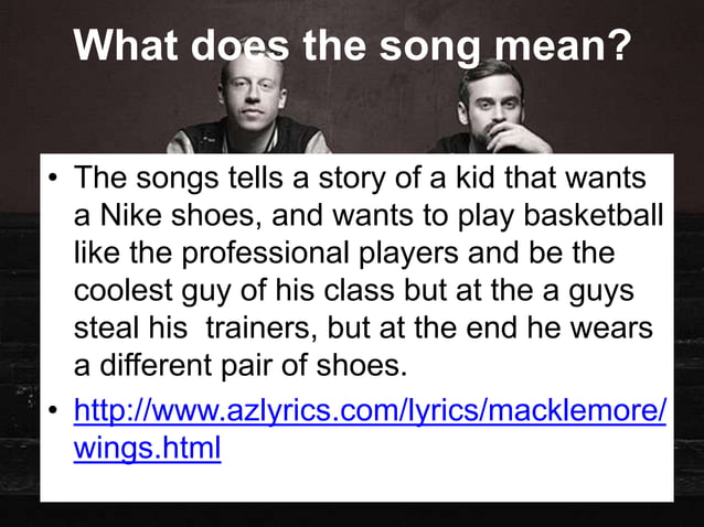 wings macklemore | PPT