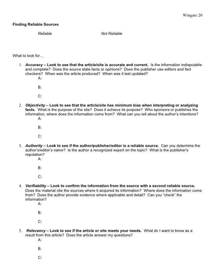 Research paper guidelines