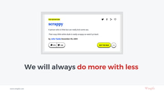 We will always do more with less
www.wingify.com
 