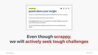 Even though scrappy,
we will actively seek tough challenges
www.wingify.com
 