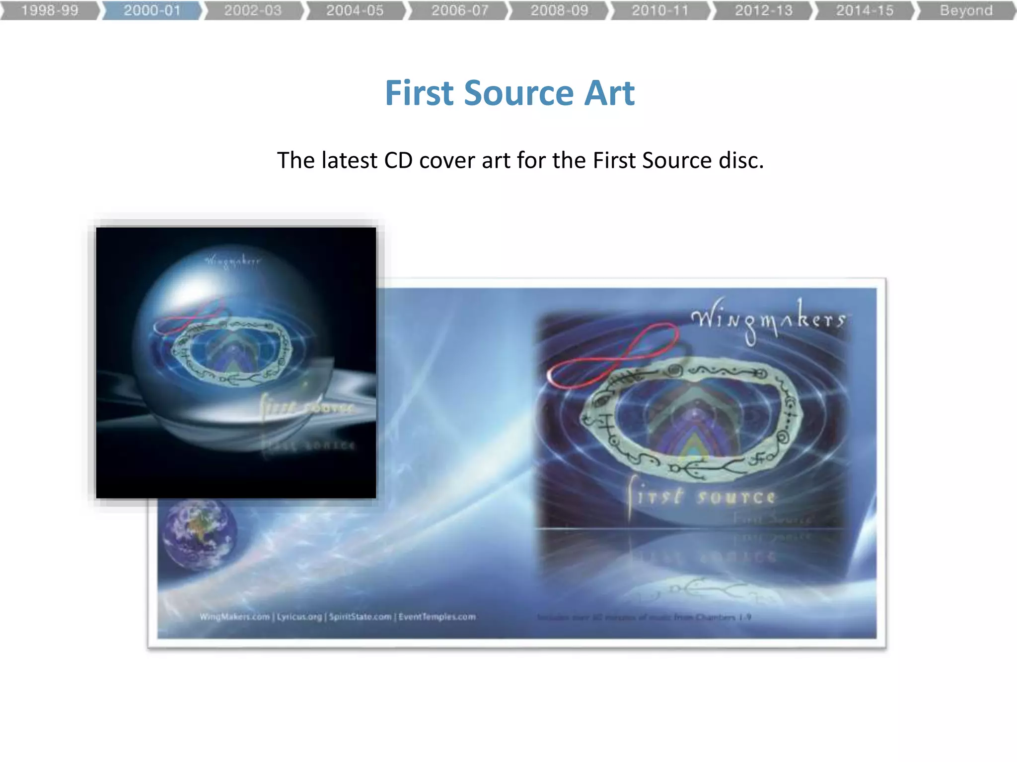 First Source Art
The latest CD cover art for the First Source disc.
 