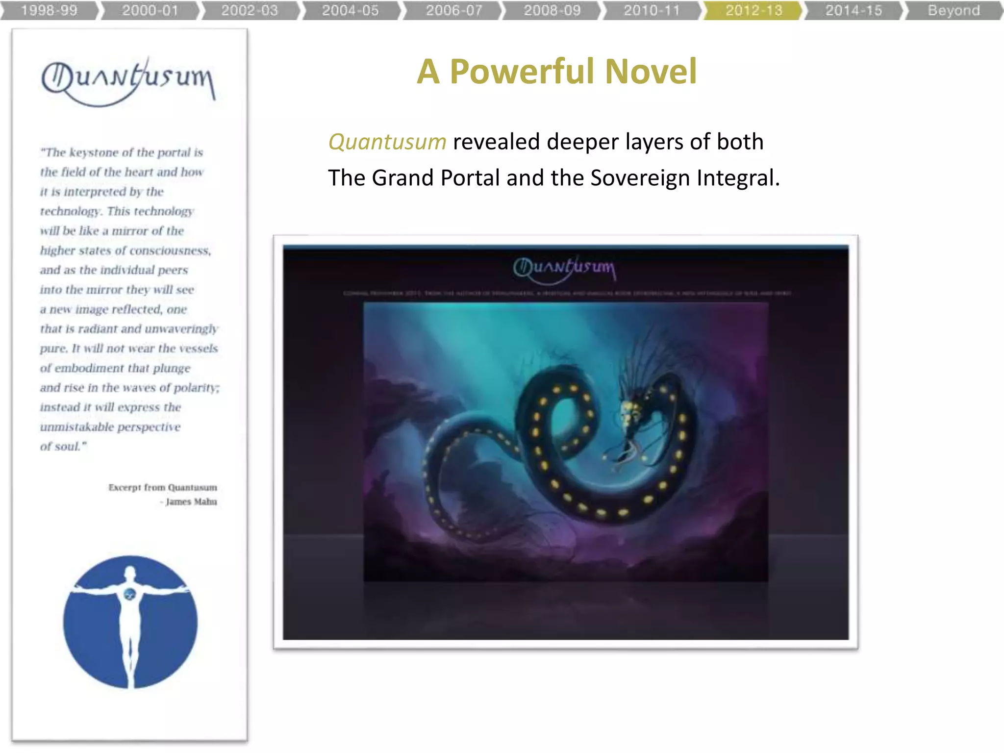 A Powerful Novel
Quantusum revealed deeper layers of both
The Grand Portal and the Sovereign Integral.
 