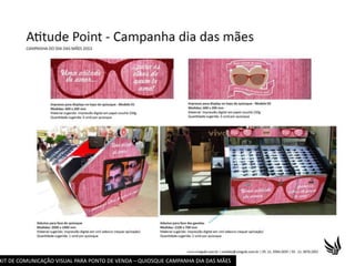 KIT DE COMUNICAÇÃO VISUAL PARA PONTO DE VENDA – QUIOSQUE CAMPANHA DIA DAS MÃES
 