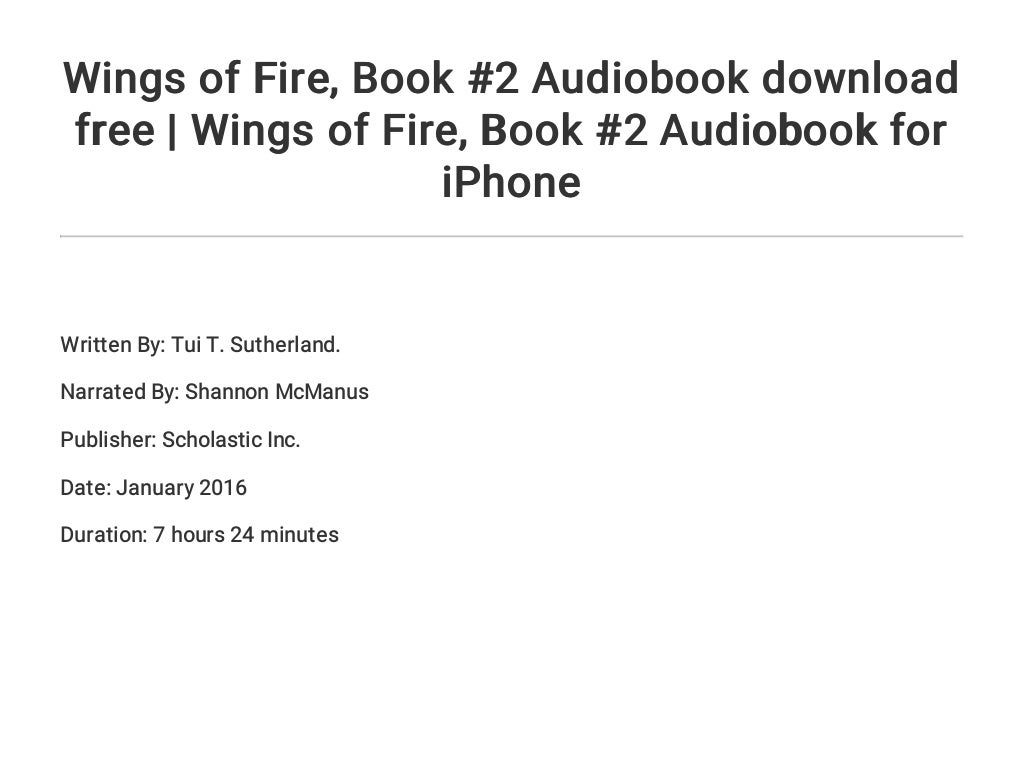 Wings of Fire... Book 2 Audiobook download free Wings