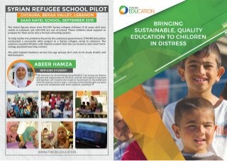ITWORX EDUCATION Bringing Sustainable, Quality Education to Children in Distress