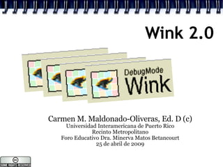 Wink 2.0 ,[object Object],[object Object],[object Object],[object Object],[object Object]