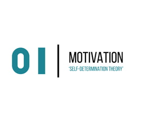 Motivation
01 ‘Self-Determination Theory’
 