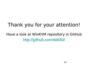 WinKVM: Windows Kernel- based Virtual Machine | PDF
