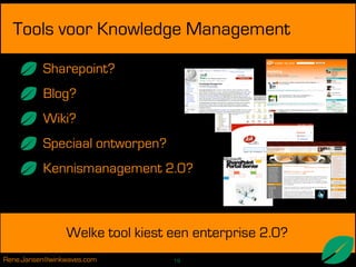 Enterprise 2.0, socialising the enterprise
