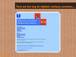 Toen we het nog de digitale snelweg noemden...
 