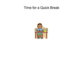 Time for a Quick Break
 