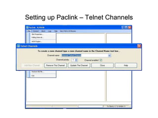 Setting up Paclink – Telnet Channels
 