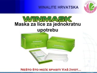 Nešto što može spasiti Vaš život … Maska za lice za jednokratnu upotrebu WINALITE HRVATSKA 