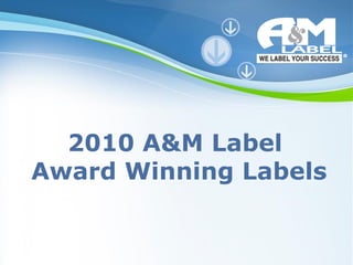 Powerpoint Templates 2010 A&M Label  Award Winning Labels 
