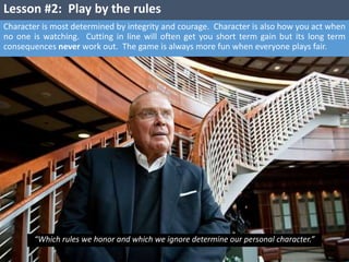 Winners Never Cheat - 11 Timeless Business Values from Jon Huntsman | PPTX