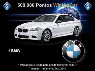 1 BMW 
* Pontuação é válida para o lado menor da rede. * 
* Imagem meramente ilustrativa 
 