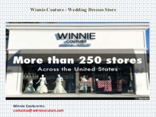 Winnie Couture - Wedding Dresses Store
Winnie Couture Inc.
contactus@winniecouture.com
 