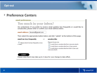 Opt-out Preference Centers 