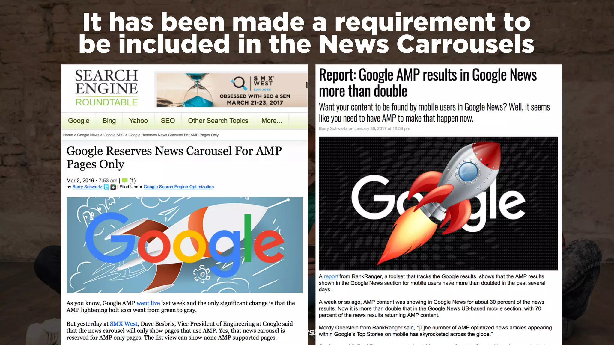 #winningmobile at #searchstarsSE by @aleyda from @orainti
It has been made a requirement to  
be included in the News Carrousels
 