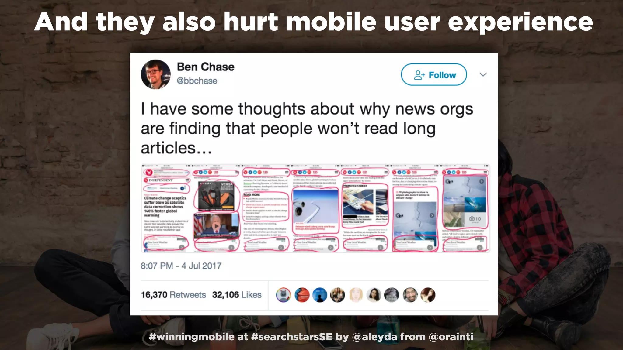 #winningmobile at #searchstarsSE by @aleyda from @orainti
And they also hurt mobile user experience
 