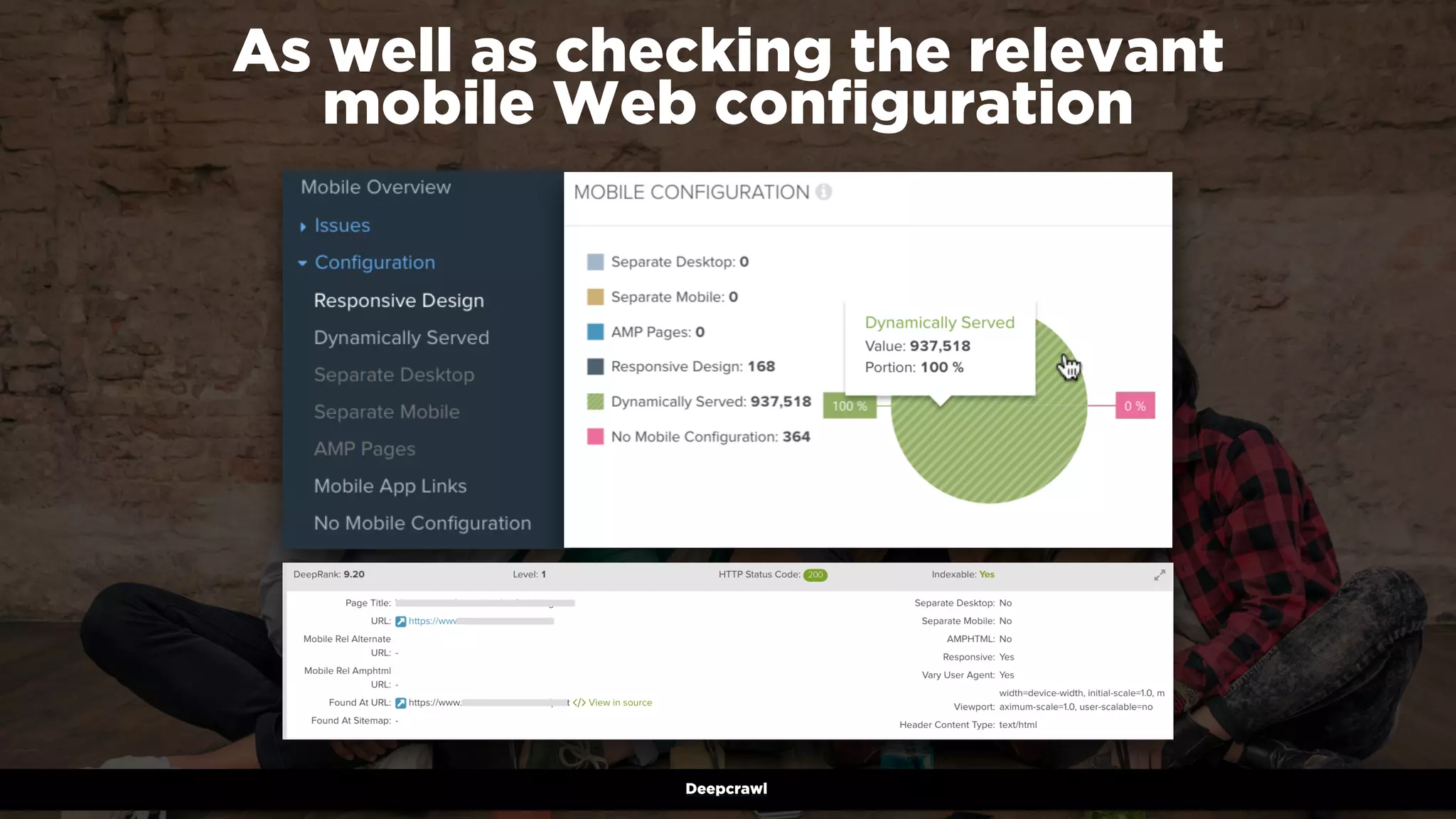#winningmobile at #searchstarsSE by @aleyda from @oraintiDeepcrawl
As well as checking the relevant 
mobile Web conﬁguration
 