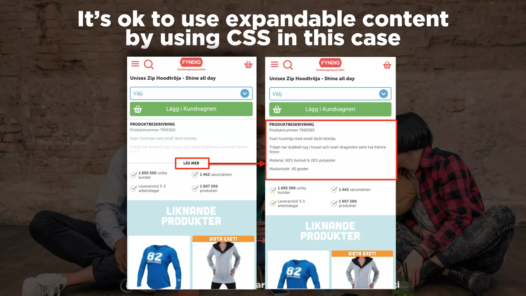 #winningmobile at #searchstarsSE by @aleyda from @orainti
It’s ok to use expandable content
by using CSS in this case
 