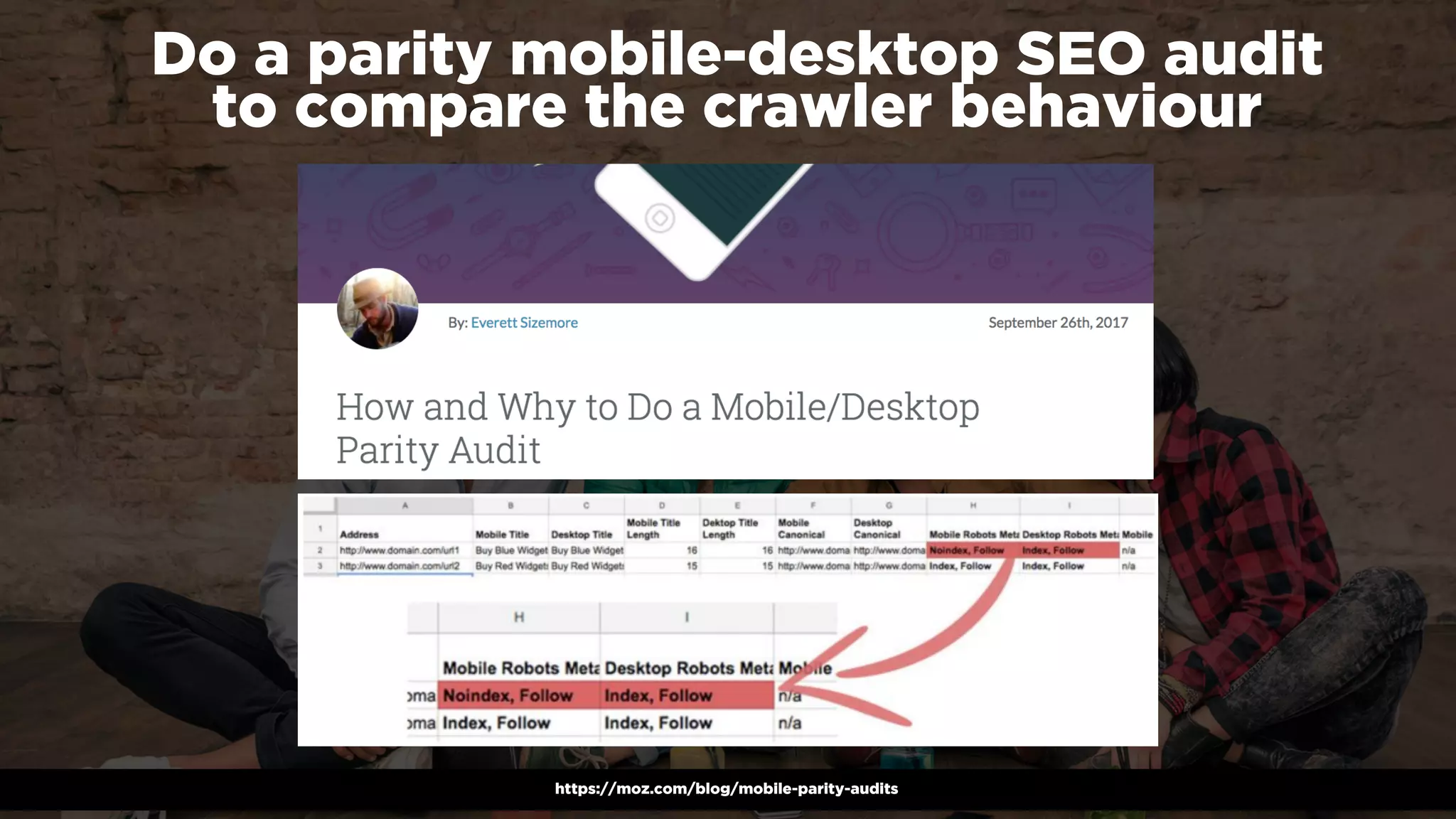 #winningmobile at #searchstarsSE by @aleyda from @orainti
Do a parity mobile-desktop SEO audit
to compare the crawler behaviour
https://moz.com/blog/mobile-parity-audits
 