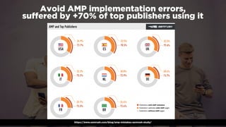 #winningmobile at #learninbound by @aleyda from @orainti
Avoid AMP implementation errors,  
suffered by +70% of top publishers using it
https://www.semrush.com/blog/amp-mistakes-semrush-study/
 